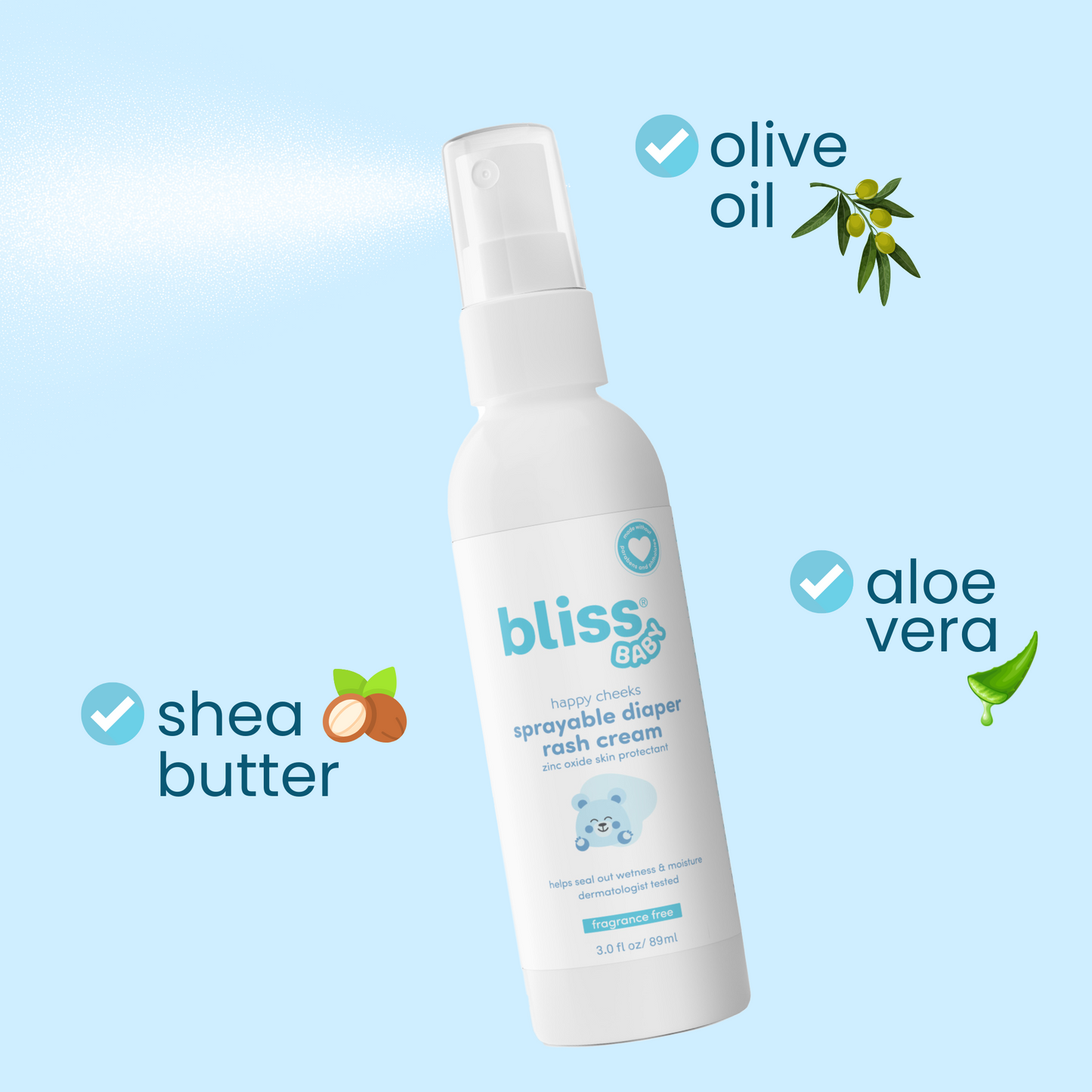 Happy Cheeks - Sprayable Diaper Rash Cream