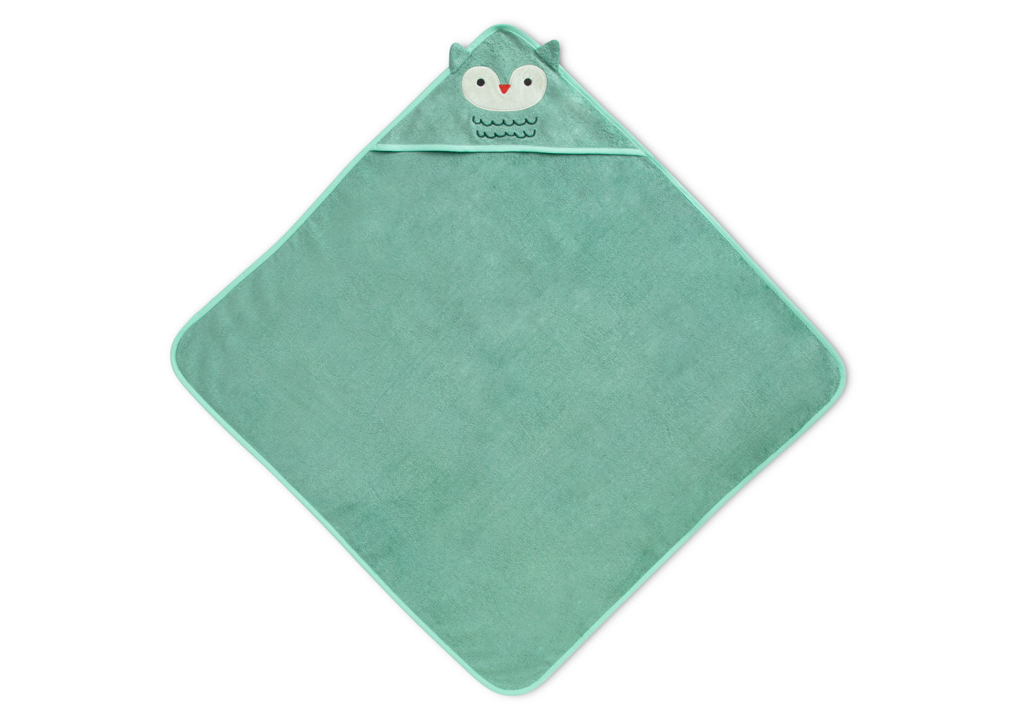 Hooded Baby Bath Towel - Teal Owl
