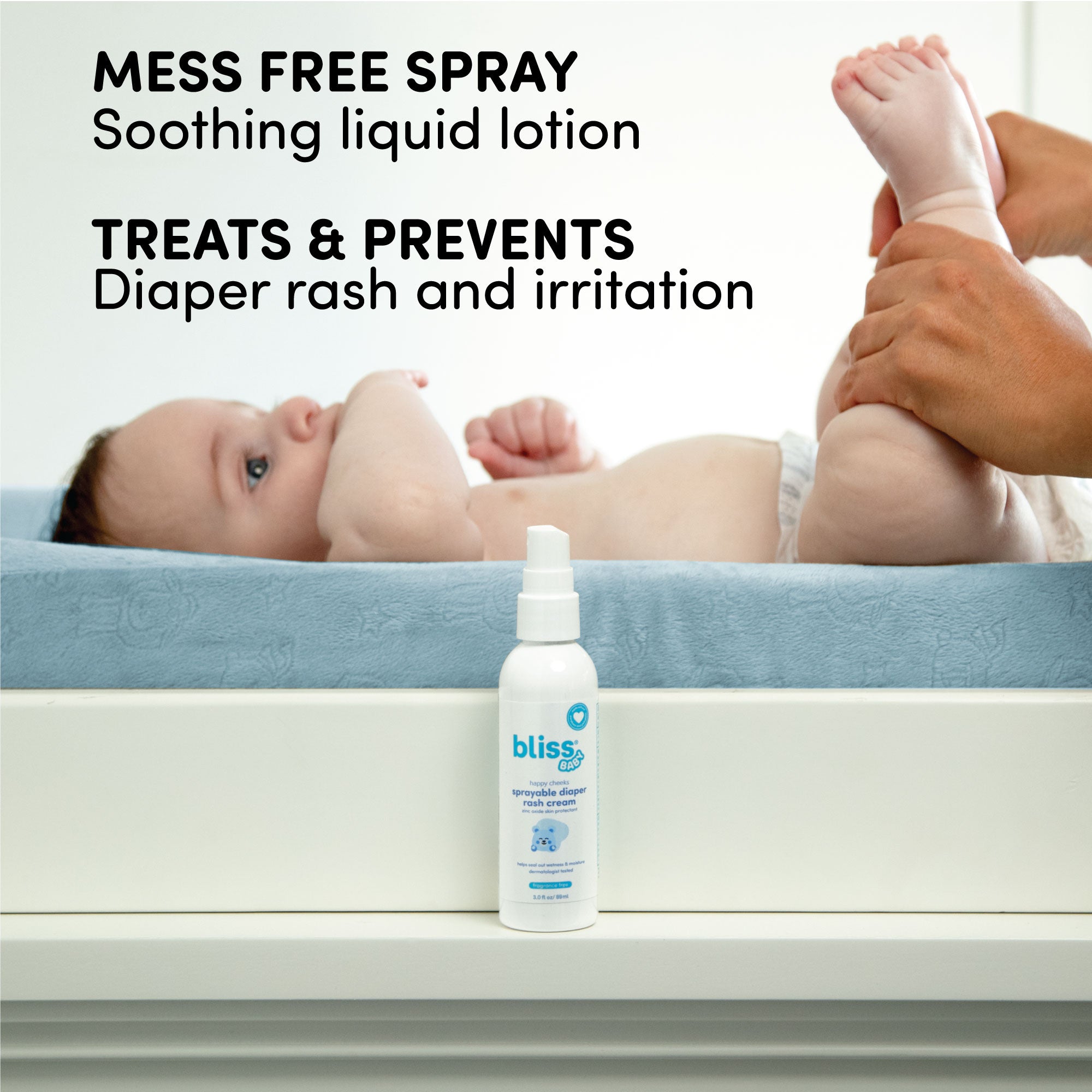 Diaper Rash Cheeks Happy Cheeks - Sprayable Diaper Rash Cream – bliss baby